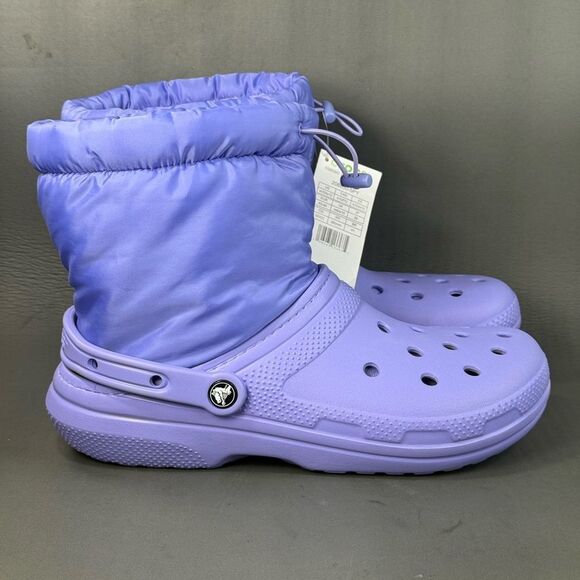 Crocs Classic Lined Neo Puff Boots Men’s 13 Digital Violet Purple  Insulated Wi - Picture 1 of 8